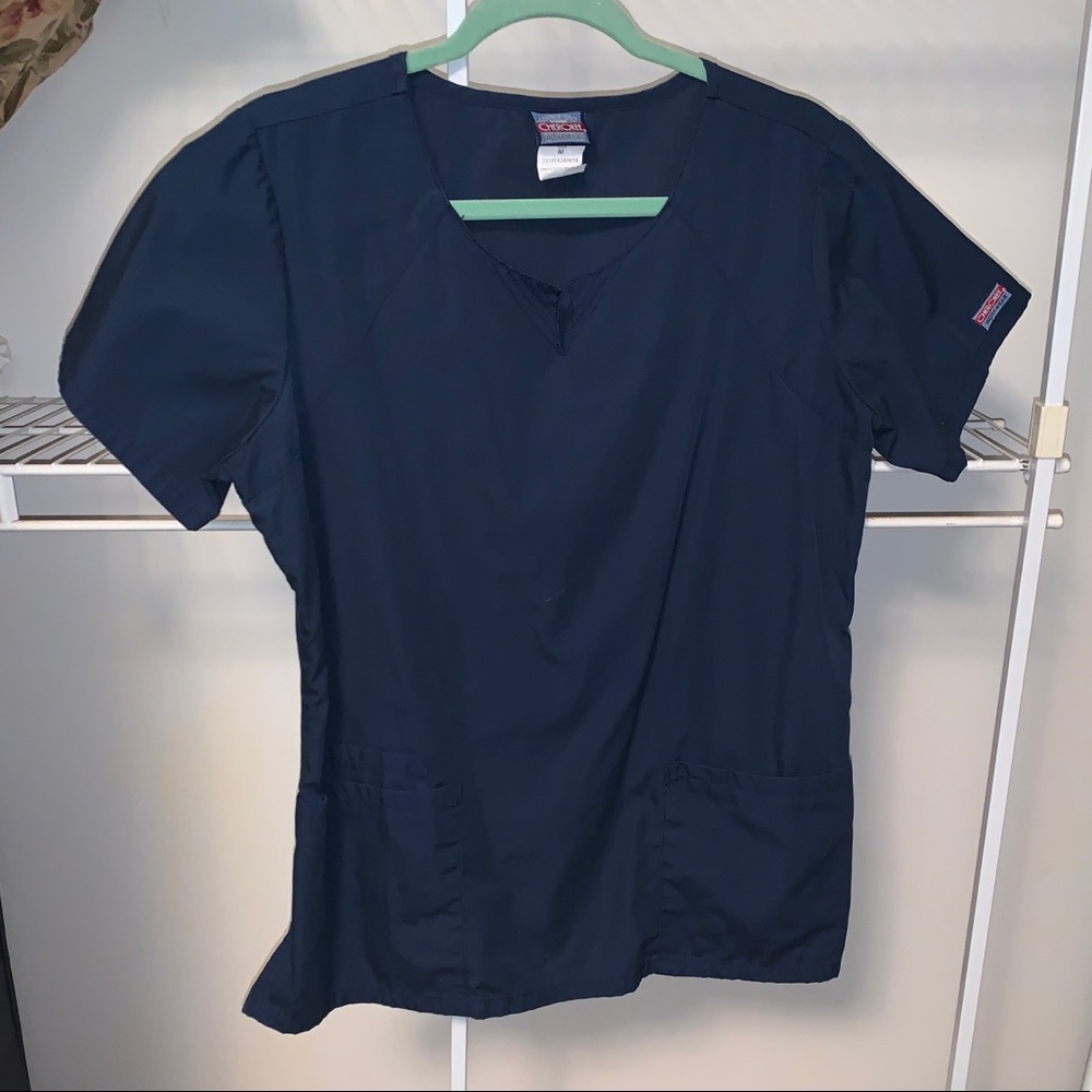Navy blue Cherokee scrub top medium